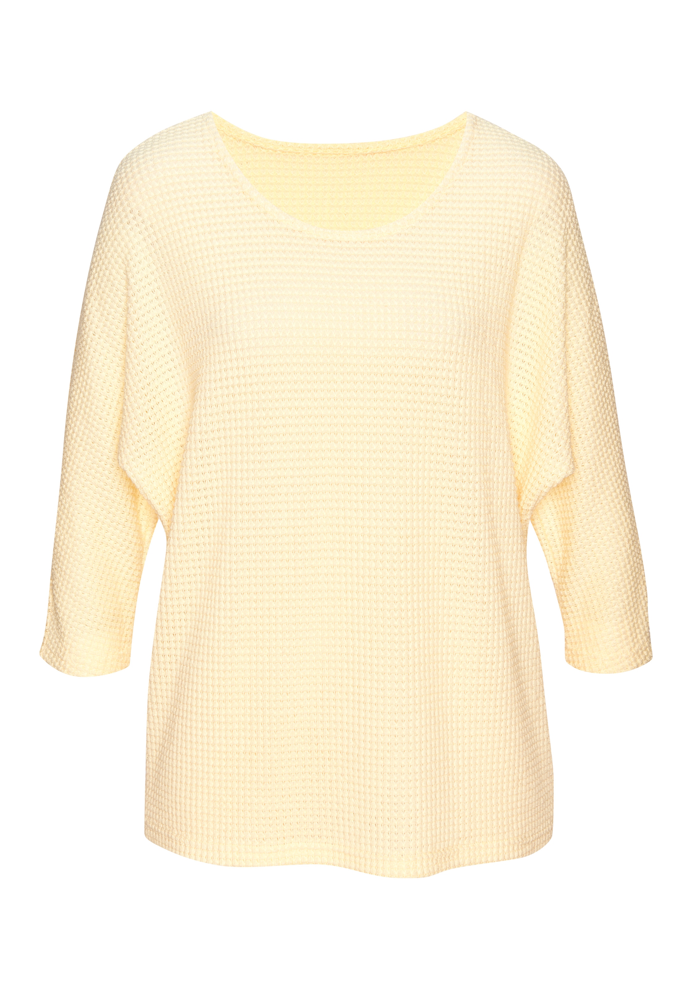 Vivance 3/4-Arm-Shirt »mit sommerlicher Waffelstruktur« aus bügelfreier Strickqualität
