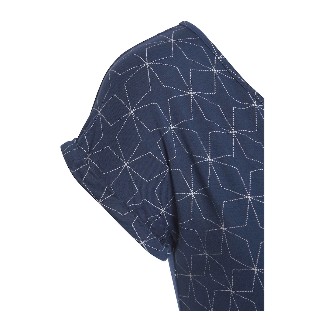 LASCANA T-Shirt, (2er-Pack), mit kleinem Cut-Out im Nacken