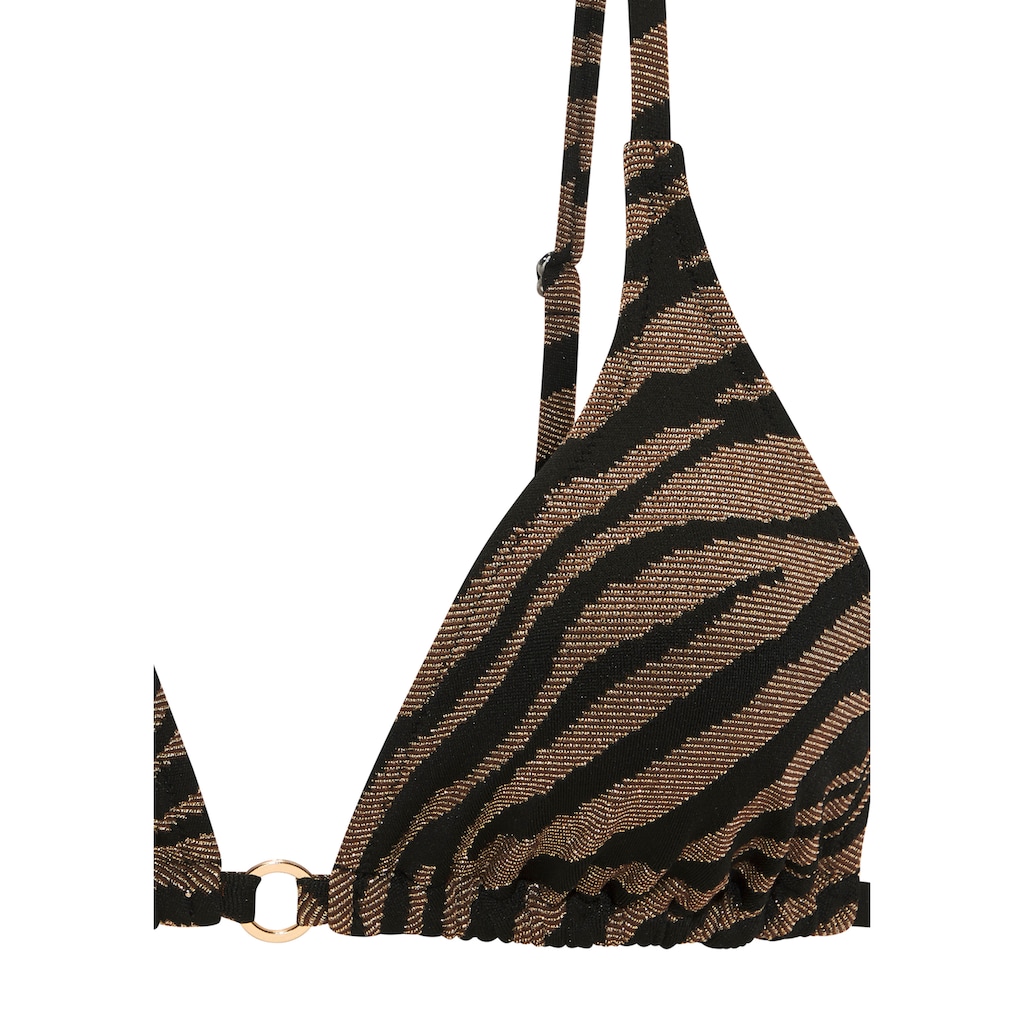 Bruno Banani Triangel-Bikini, in zweifarbiger Animal-Optik