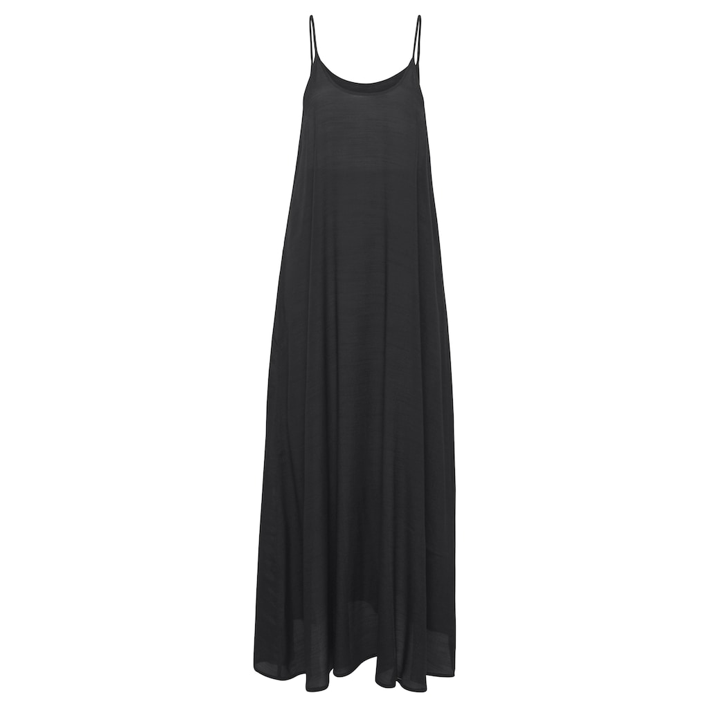 LASCANA Maxikleid, mit rundem Ausschnitt, luftiges Sommerkleid, Strandkleid