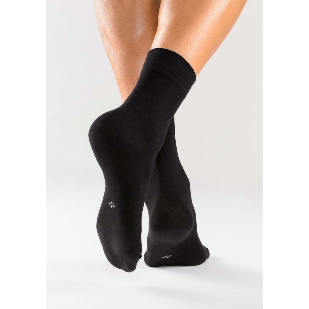 H.I.S Basicsocken, (Packung, 10 Paar), mit eingestrickten Symbolen