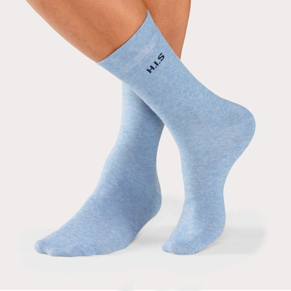 H.I.S Socken, (Packung, 4 Paar), mit druckfreiem Bündchen