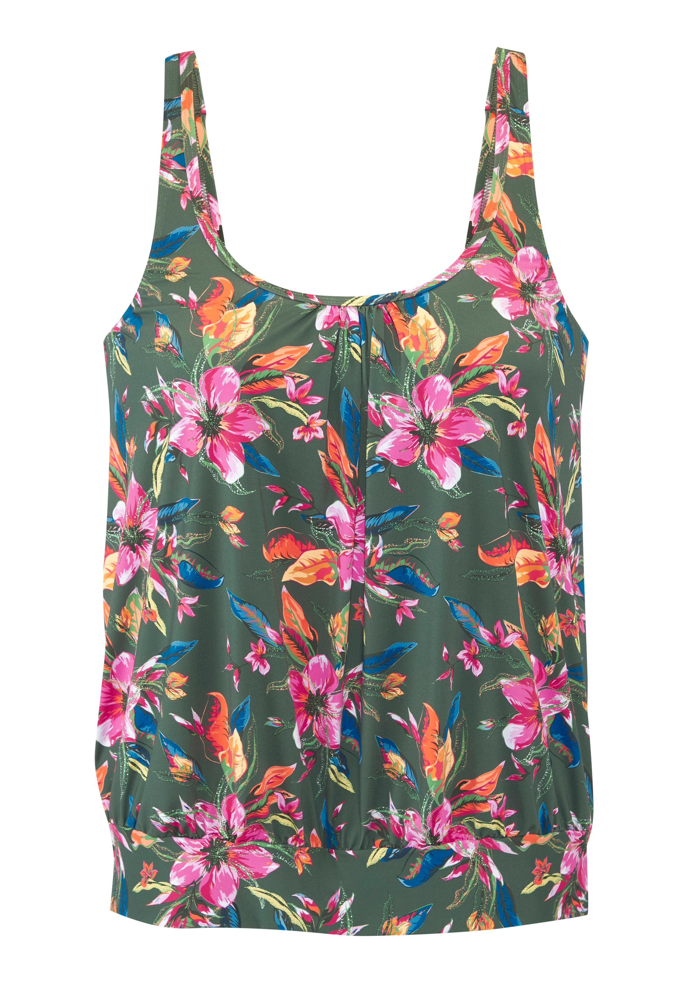 LASCANA Tankini-Top »Malia« mit lockerem Schnit und tropischem Print