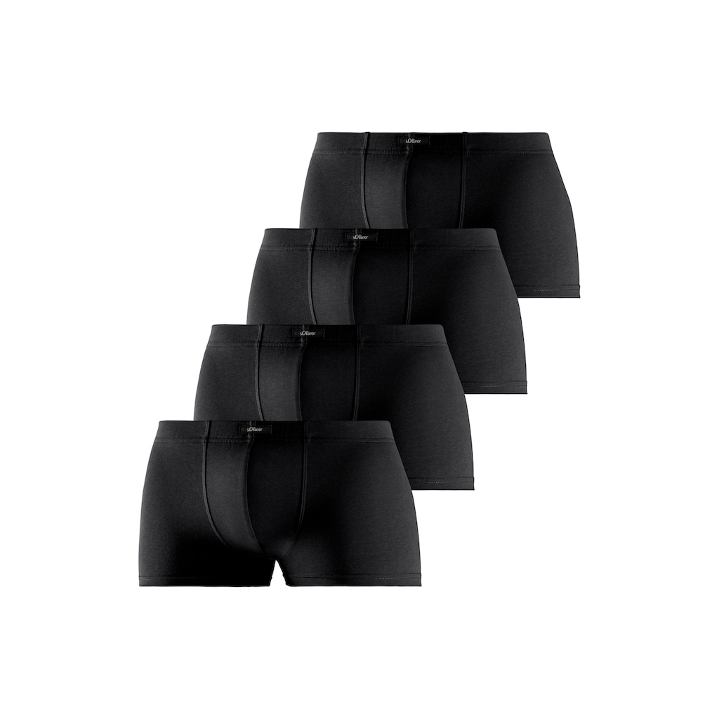 s.Oliver Hipster, (Dose, 4 St.), knapp sitzende Boxershorts aus Baumwollmischung in der Dose verpackt
