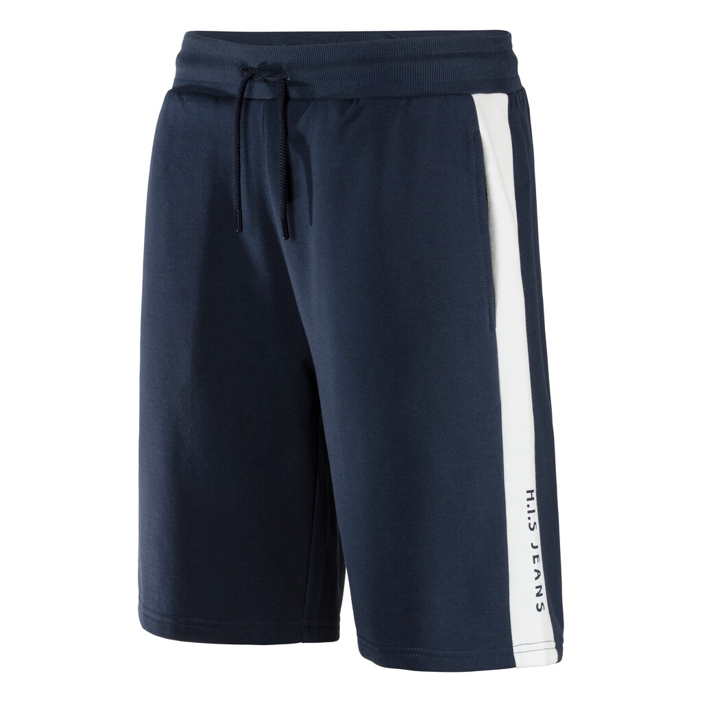 H.I.S Sweatshorts, seitlicher Streifen mit Logodruck