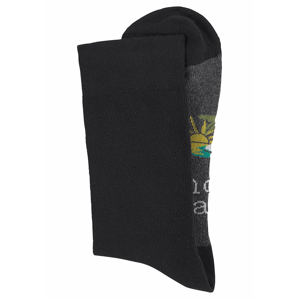 H.I.S Socken, (Packung, 3 Paar), mit Bier Print