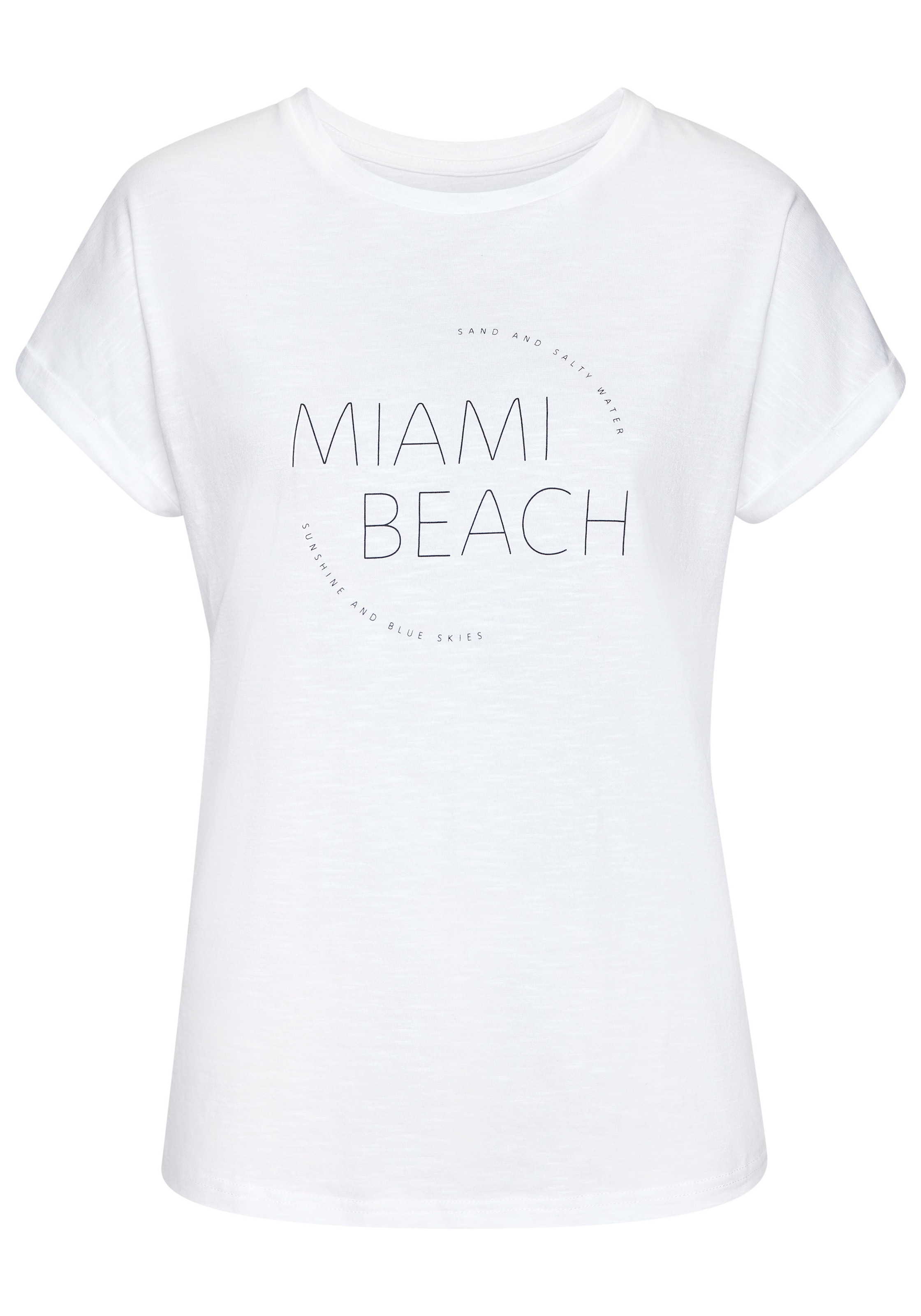 Vivance T-Shirt »mit modischem Frontprint«, aus weicher Baumwoll-Qualität