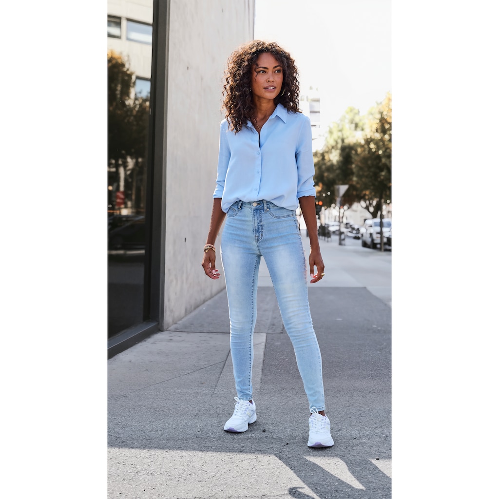 LASCANA Jeansjeggings, mit Stretch-Anteil in Röhrenform
