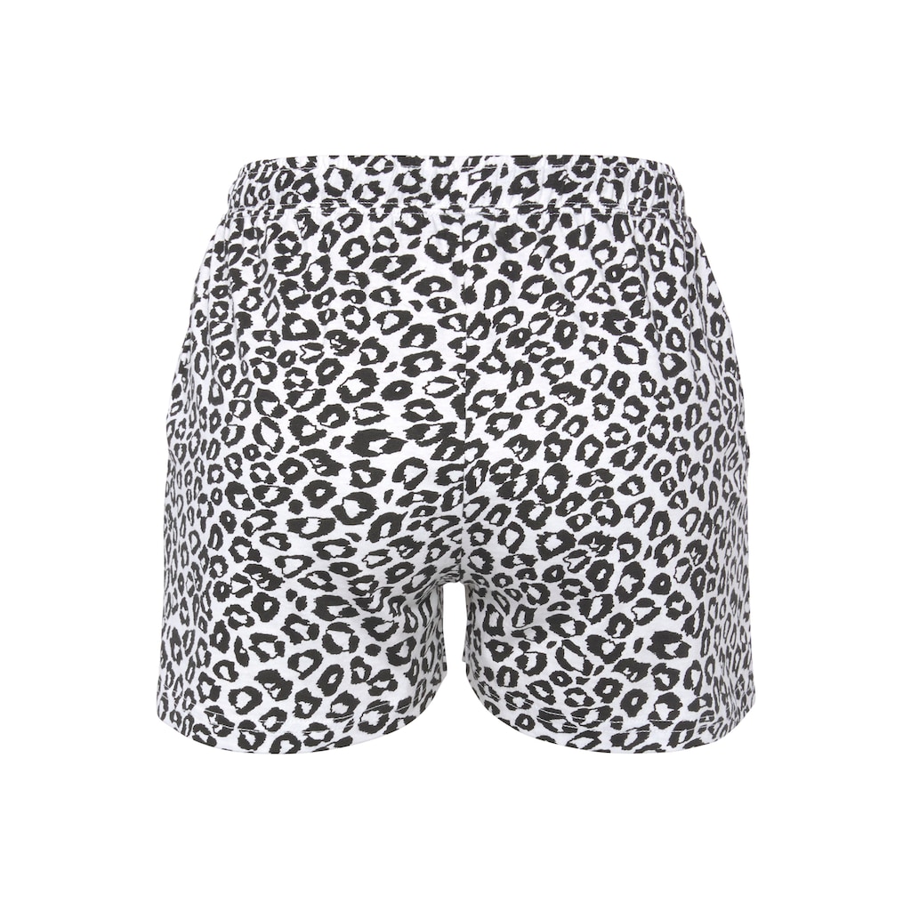 Vivance Dreams Pyjamashorts, mit Schwarz-Weiss-Druck