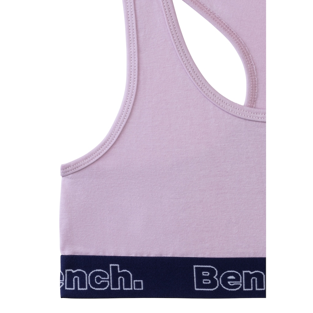Bench. Bustier, mit kontrastfarbigem Bündchen und Racerback