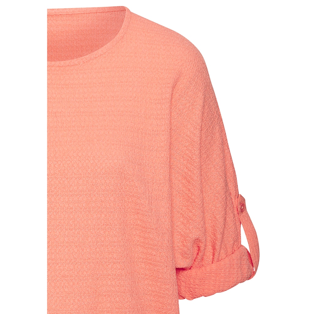 Vivance 2-in-1-Shirt »zum Krempeln«, aus bügelfreier Crêpe-Qualität