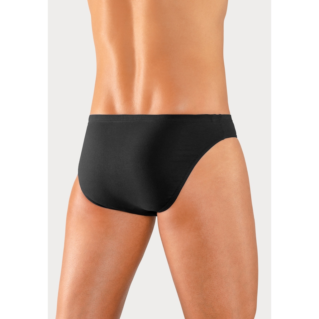 le jogger® Slip, (Packung, 4 St.), schmaler Bund mit Markenlabel