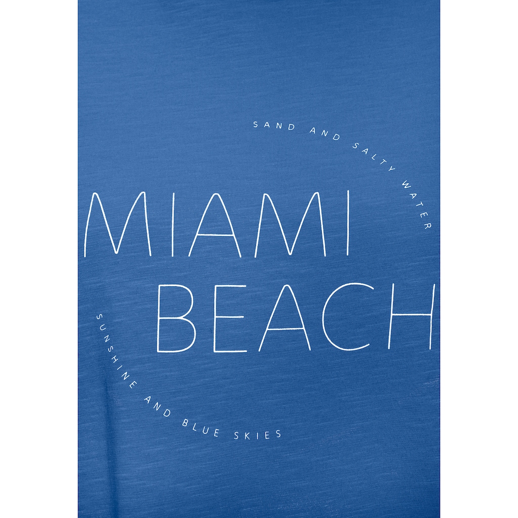 Vivance T-Shirt »mit modischem Frontprint«, aus weicher Baumwoll-Qualität