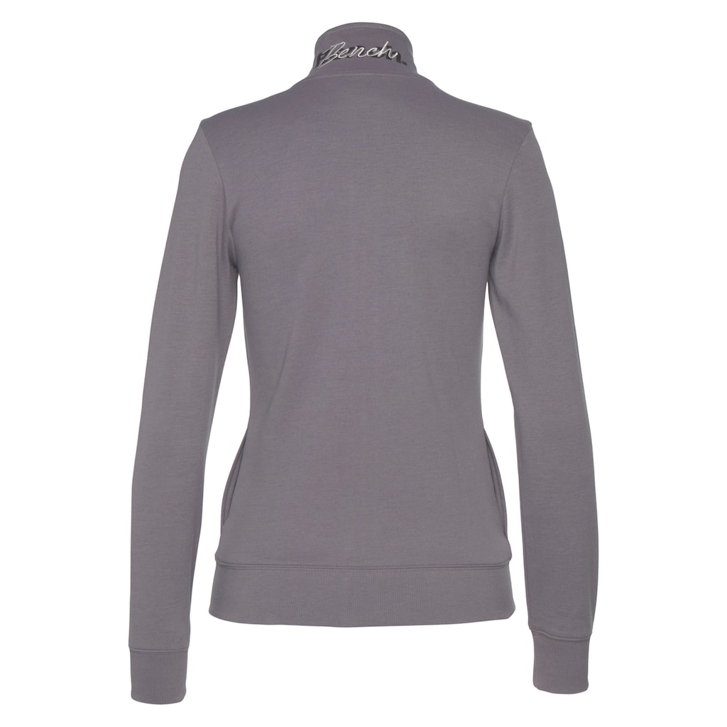 Bench. Loungewear Sweatjacke, mit bestickten Stehkragen, Loungeanzug