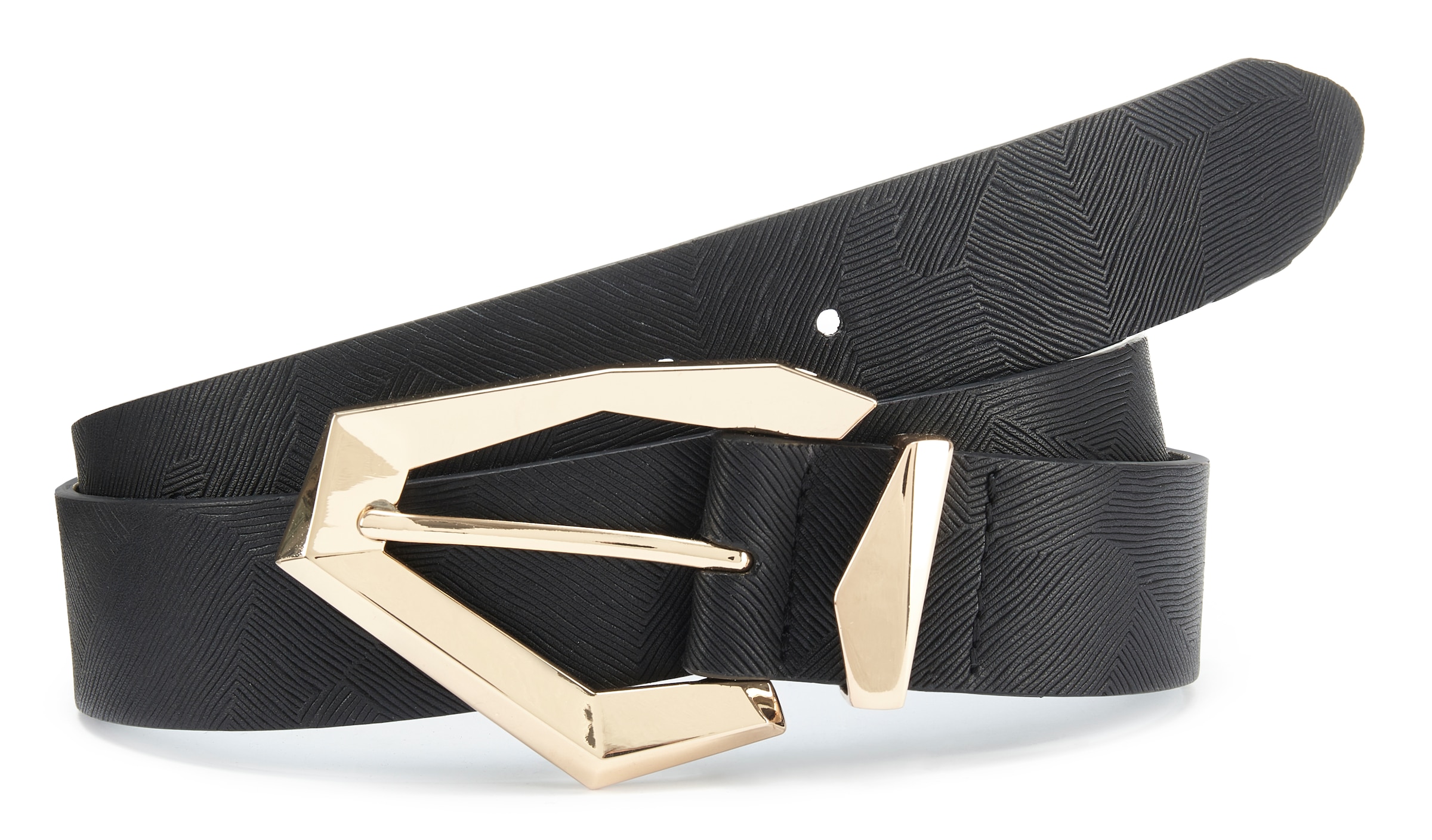 LASCANA Hüftgürtel »Ledergürtel, Anzuggürtel, Hosengürtel, Jeansgürtel, Taillengürtel« Gürtel aus strukturiertem Leder mit eleganter Schnalle