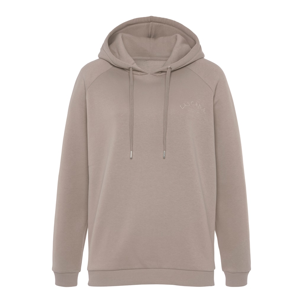 LASCANA Kapuzensweatshirt, mit Logostickerei, Loungewear
