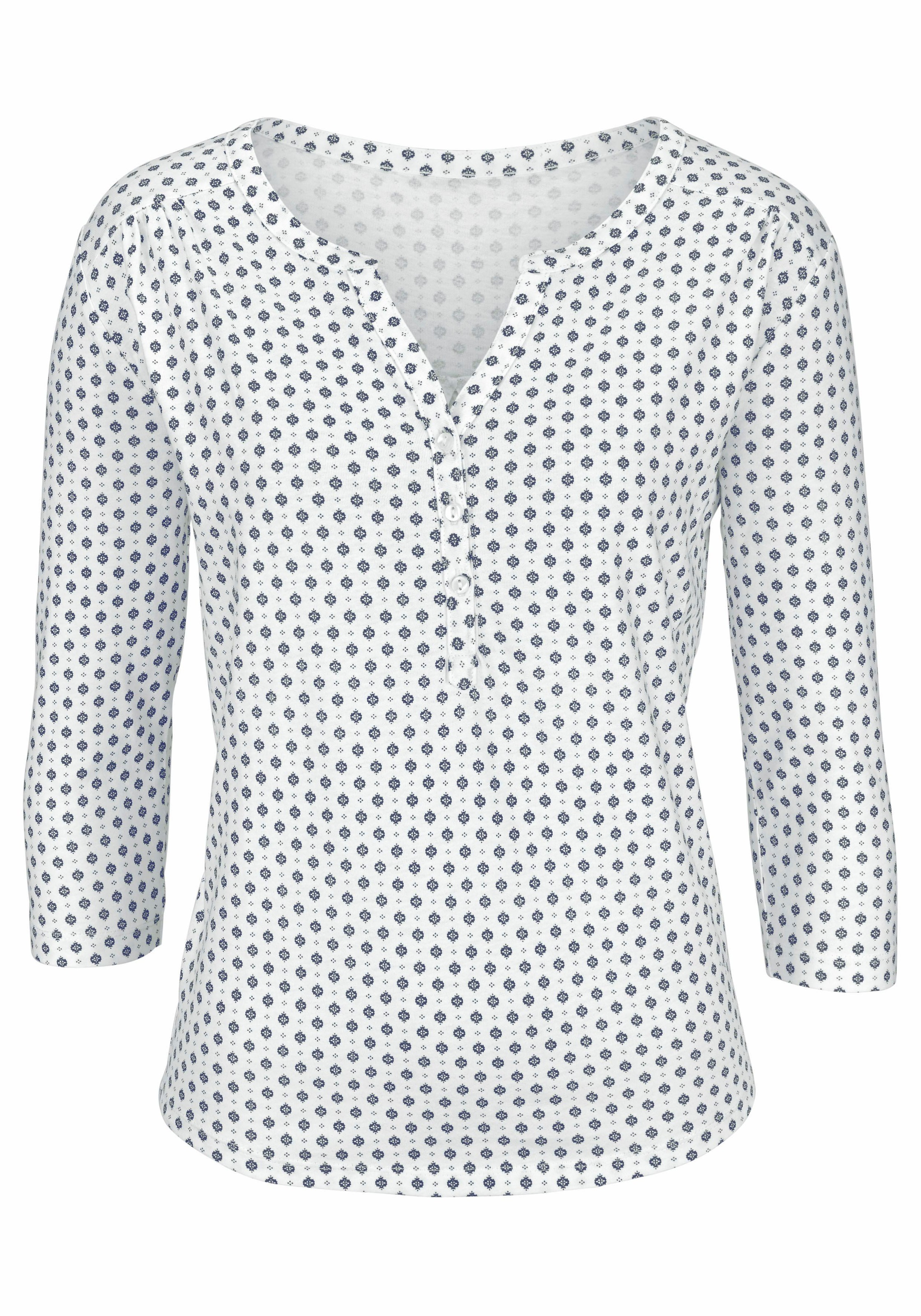 LASCANA Blusenshirt "mit Knopfleiste" aus pflegeleichter, Viskose-Qualität