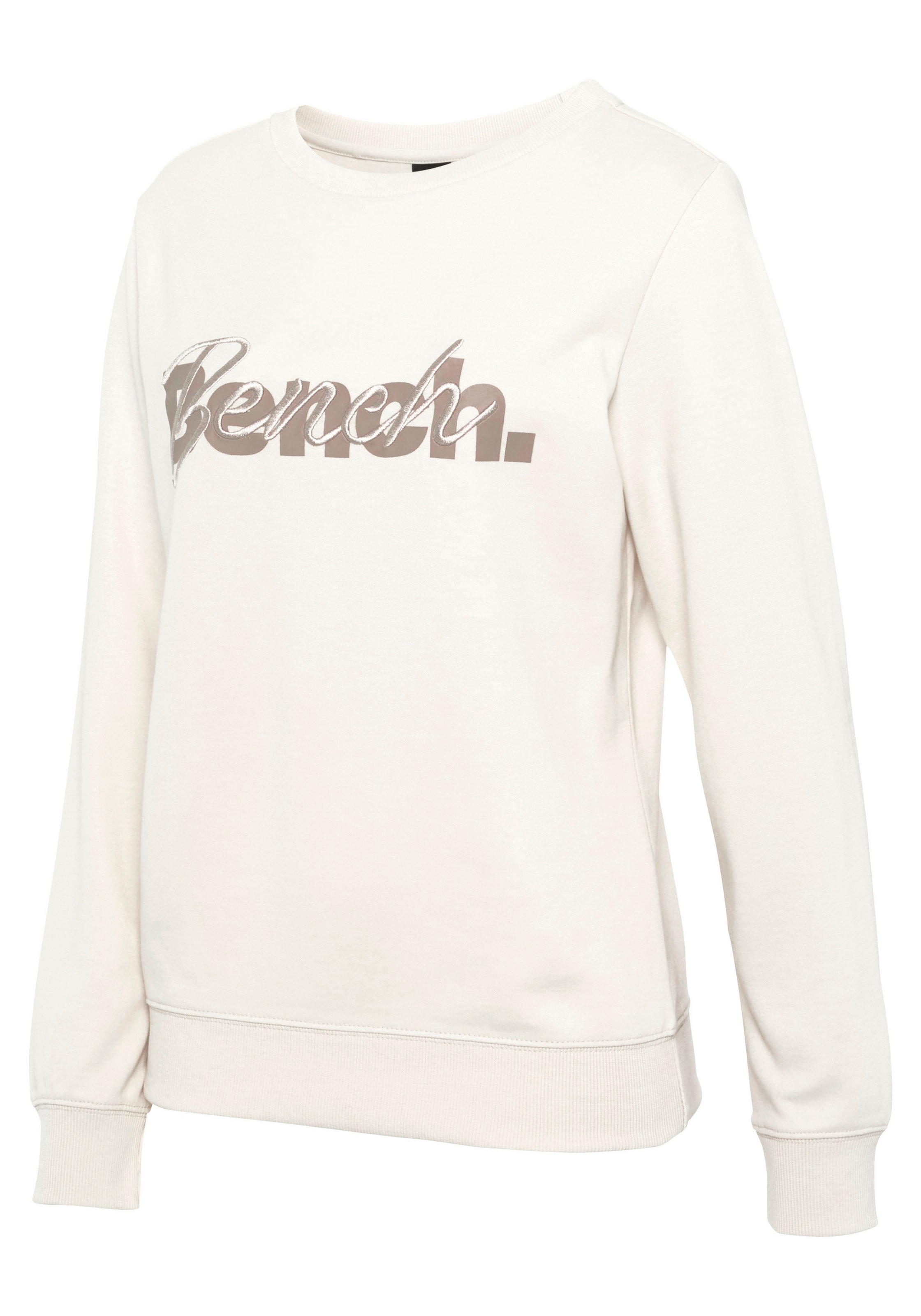 Bench. Loungewear Sweatshirt mit Logodruck und Stickerei, Loungeanzug