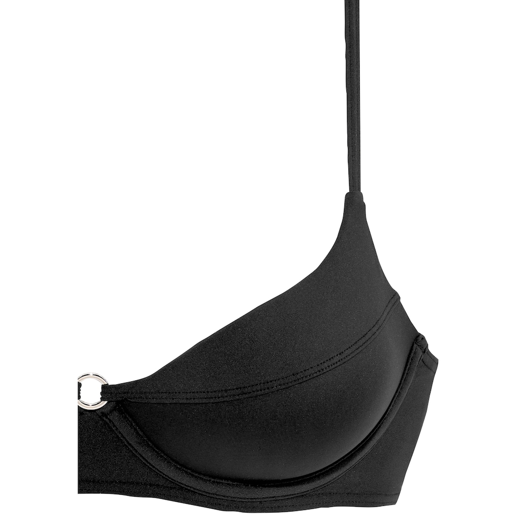 LASCANA Bügel-Bikini, mit wattierten Cups und Zierring