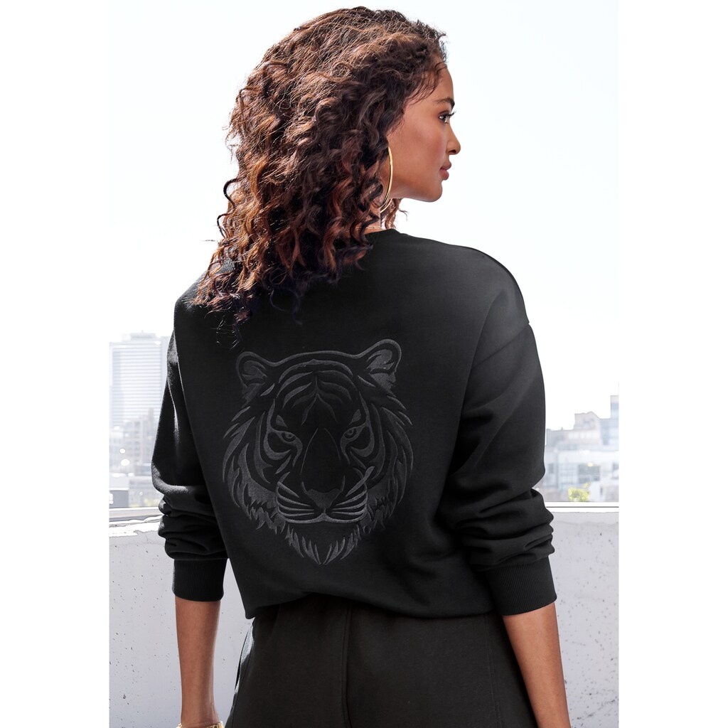 Buffalo Sweater, mit toller Stickerei auf der Rückseite