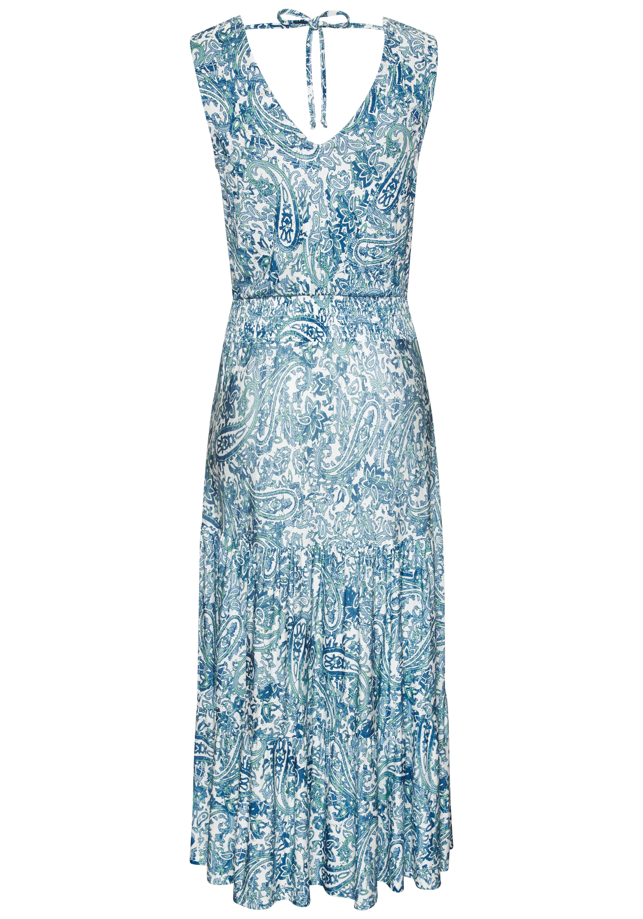 Buffalo Maxi robe Sans poches avec imprimé paisley, robe d'été, robe à volant