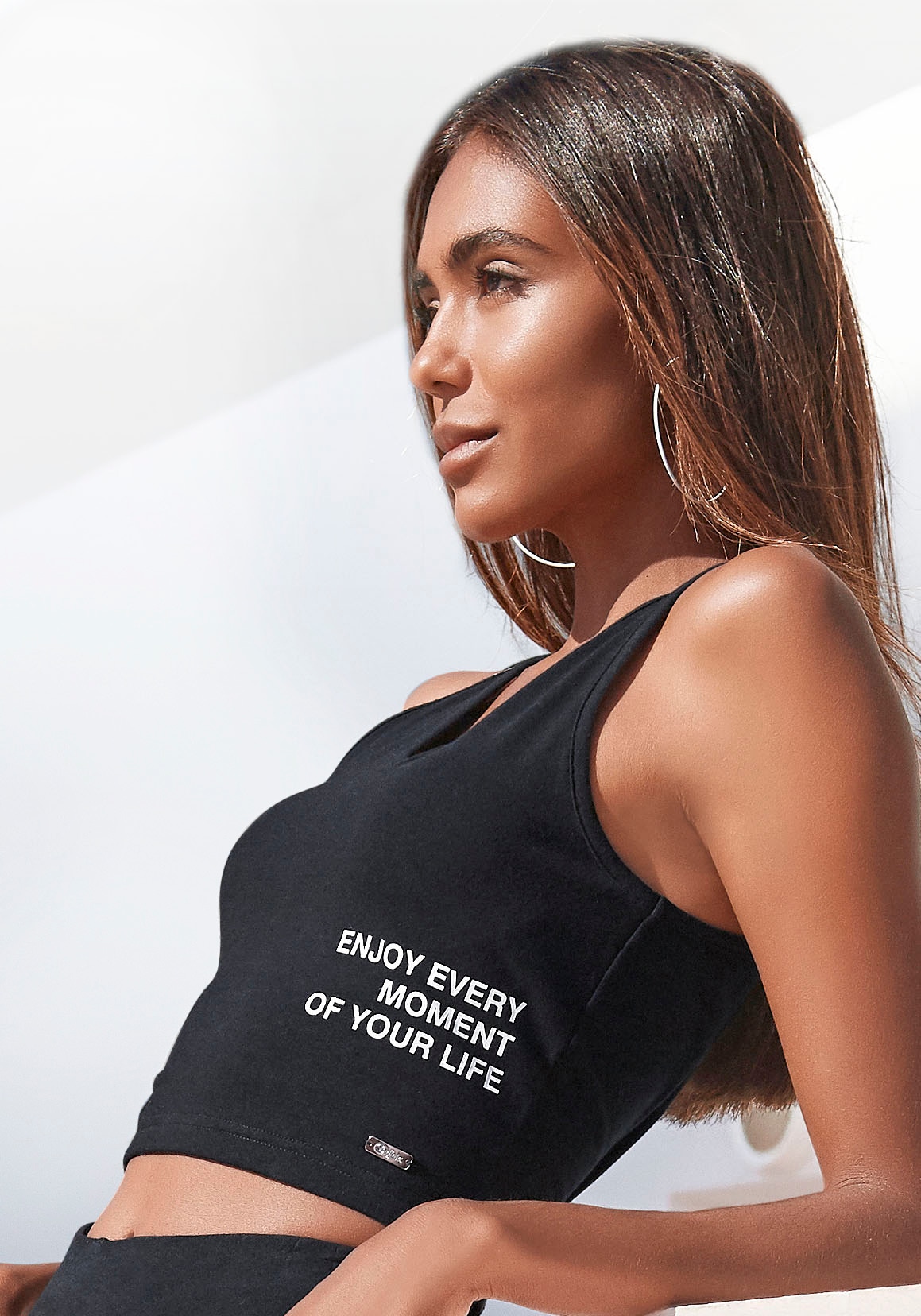 Buffalo Tanktop mit Statement Druck, Loungewear