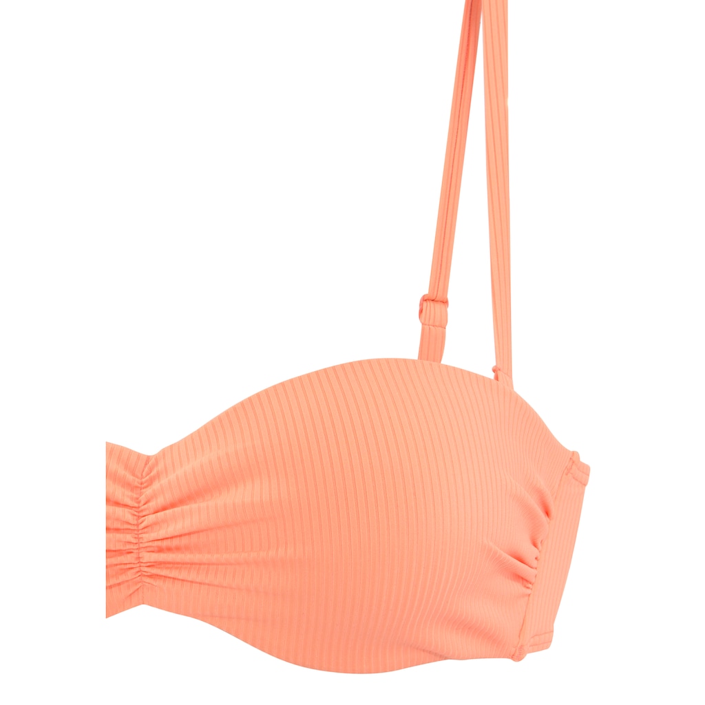 Venice Beach Bandeau-Bikini-Top »Lucky«, aus gerippter Strukturware