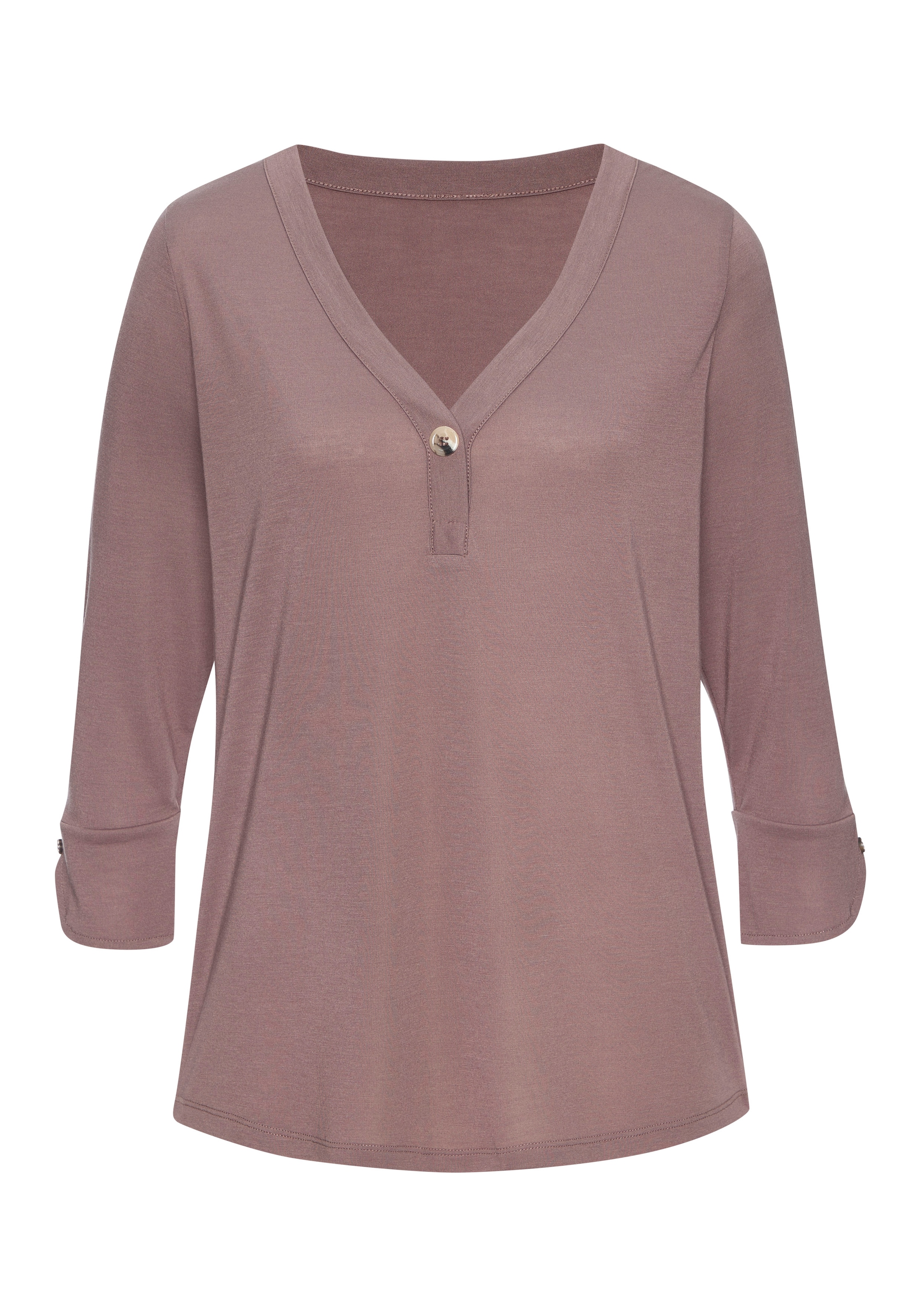 LASCANA Chemisier »mit Knopfdetails« t-shirt blouse d'été en qualité aérée avec viscose