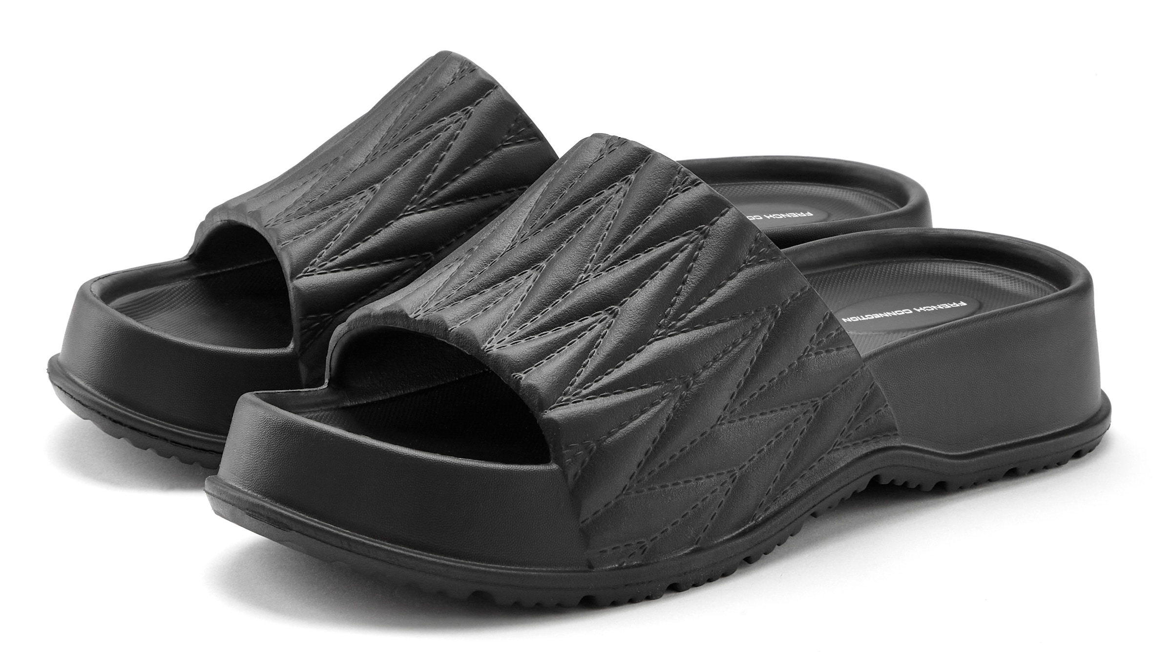 French Connection Pantolette Badepantolette, Mule, Sandale, offener Schuh, Badeschuh