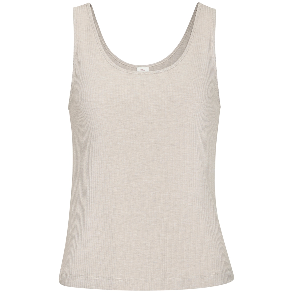 s.Oliver Pyjamaoberteil, in elastischer Rippware