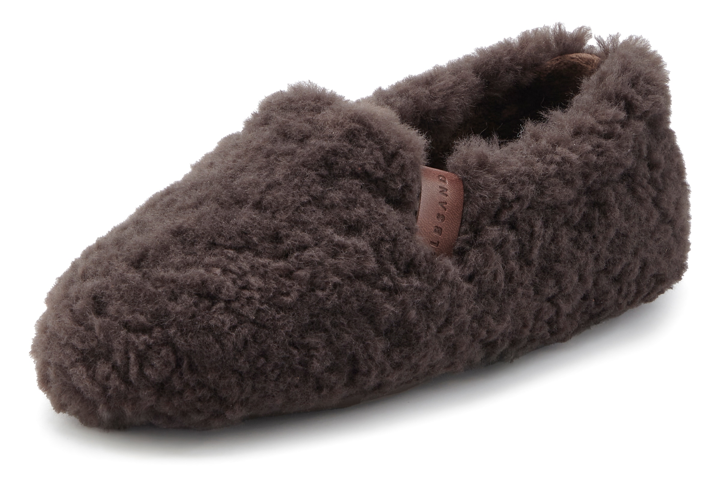 Elbsand Chausson  mit kuscheligem Fellimitat, Pantolette, Pantoffel, Hüttenschuh