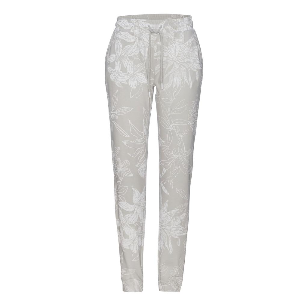 LASCANA Loungehose, mit floralem Alloverdruck, Loungeanzug
