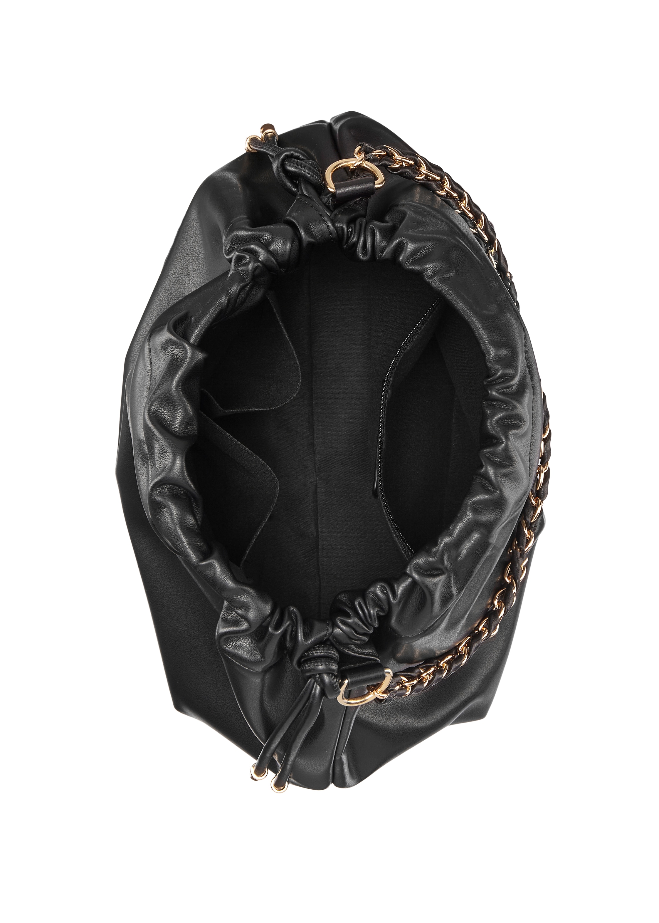 French Connection Handtasche »Umhängetasche, Schultertasche, Minibag, Henkeltasche« NEU mit elegantem goldfarbenen Kettenhenkel VEGAN