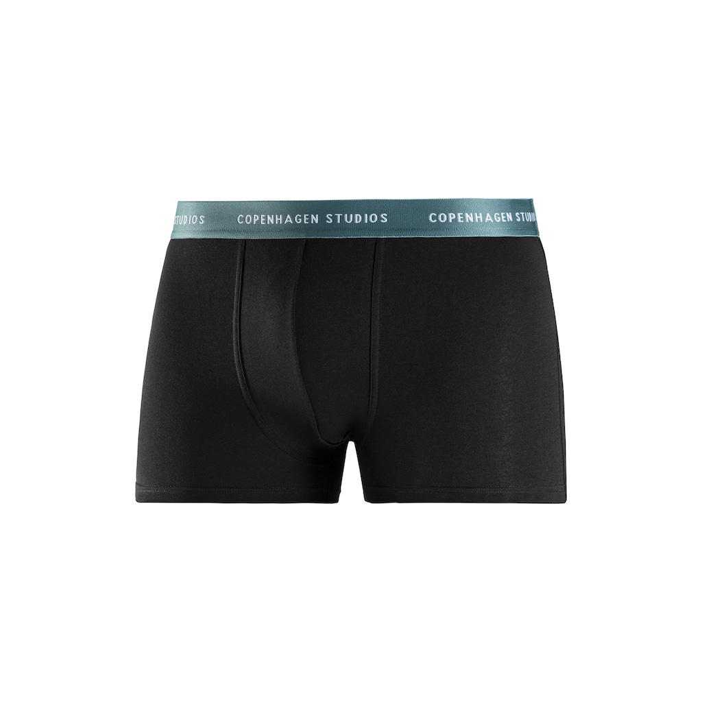Copenhagen Studios Boxer »Boxershorts für Herren«, (3 St.), mit farbigem Logo-Bund
