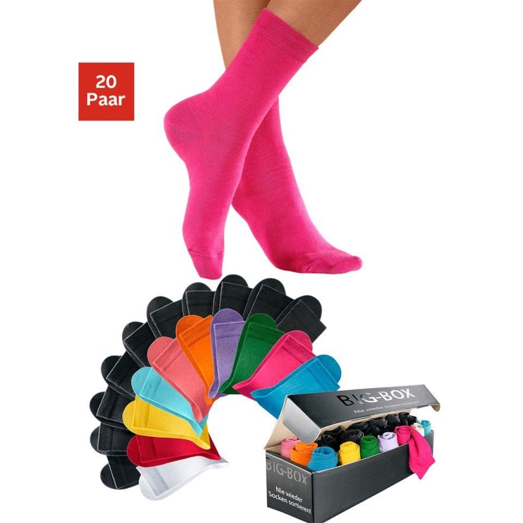 Go in Basicsocken, (Box, 20 Paar), in der grossen Big-Box