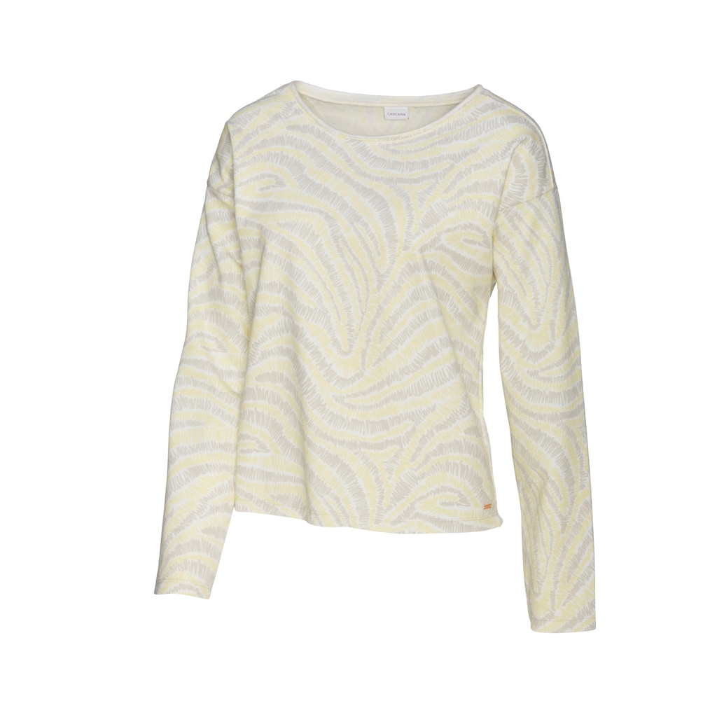 LASCANA Sweatshirt, mit Statement Druck, Loungeanzug