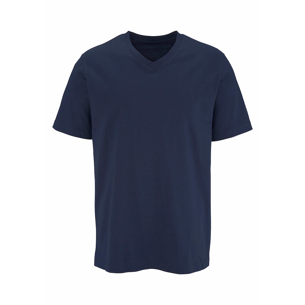 H.I.S T-Shirt, (Packung, 3 tlg.), mit V-Ausschnitt aus Baumwolle, Unterhemd, T-Shirt