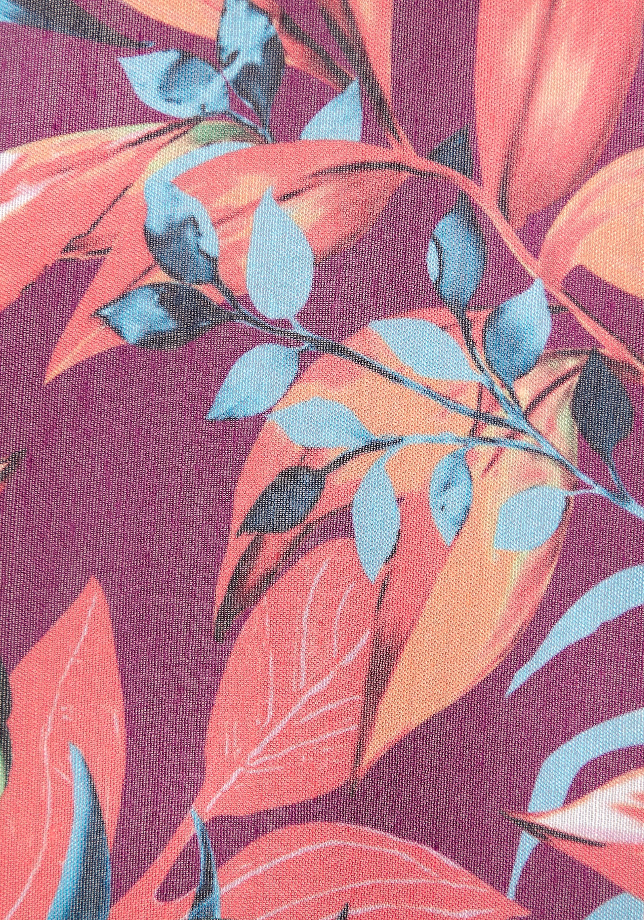 Venice Beach Chiffontunika mit Alloverdruck, leicht transparente Strandtunika