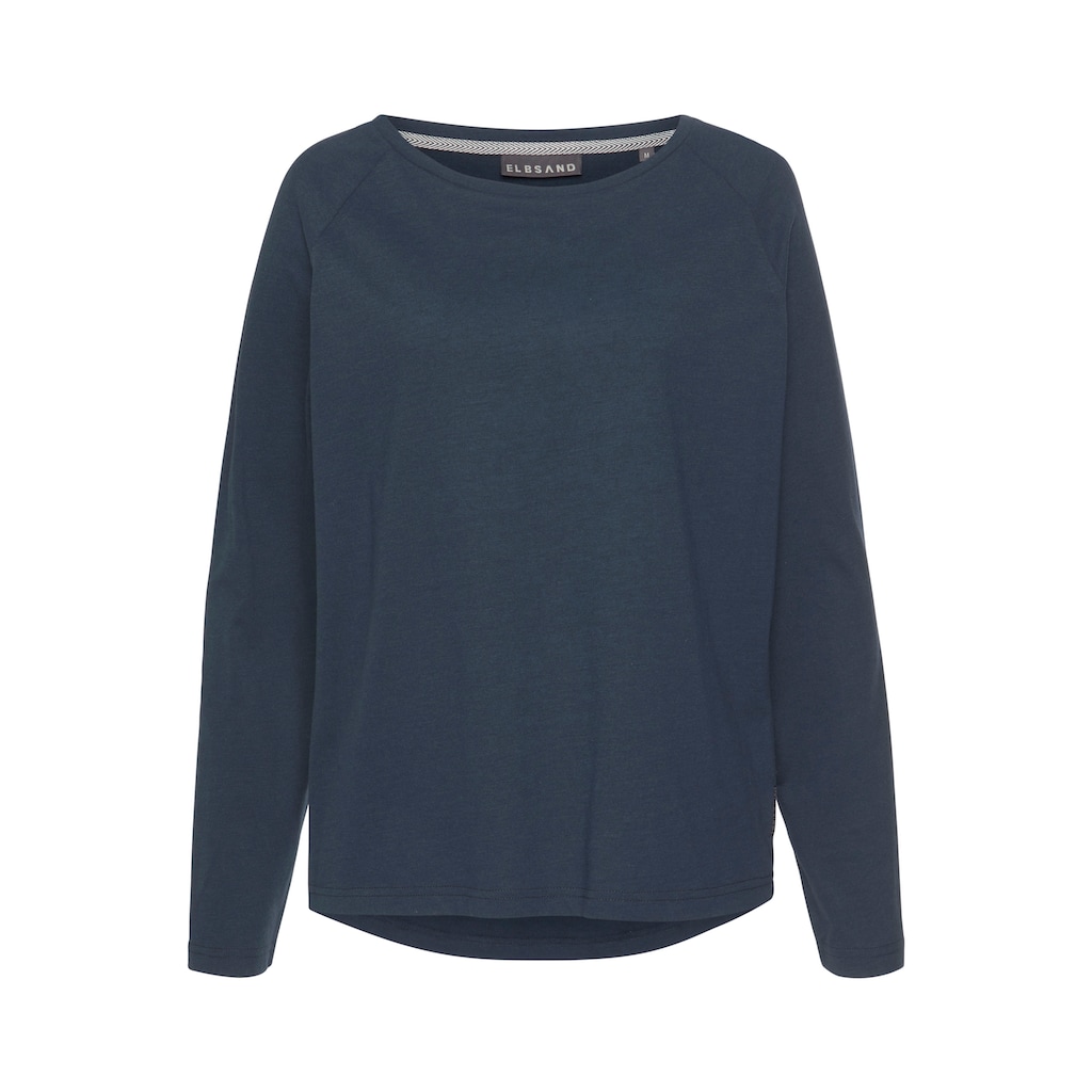 Elbsand Longsleeve »Tinna«, mit Logodruck hinten, Langarmshirt aus Baumwoll-Mix, sportlich-casual