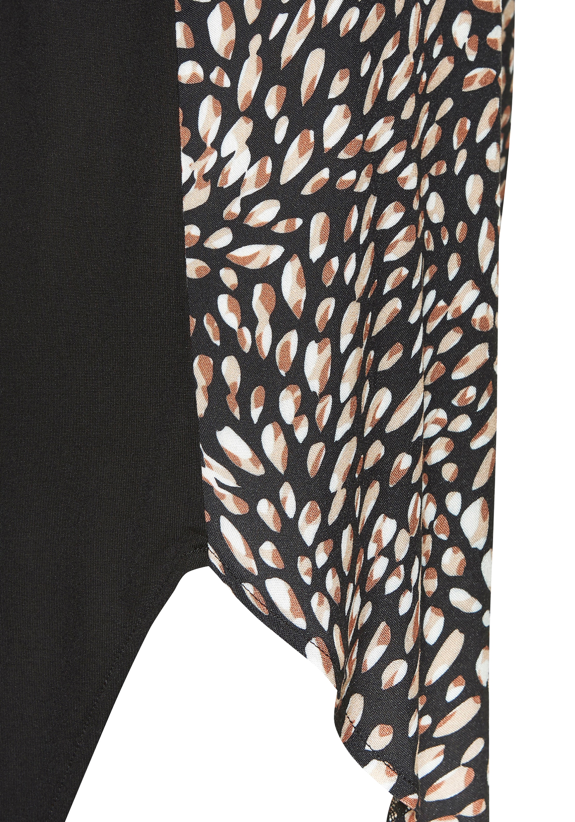 Beachtime T-shirt long aus Materialmix