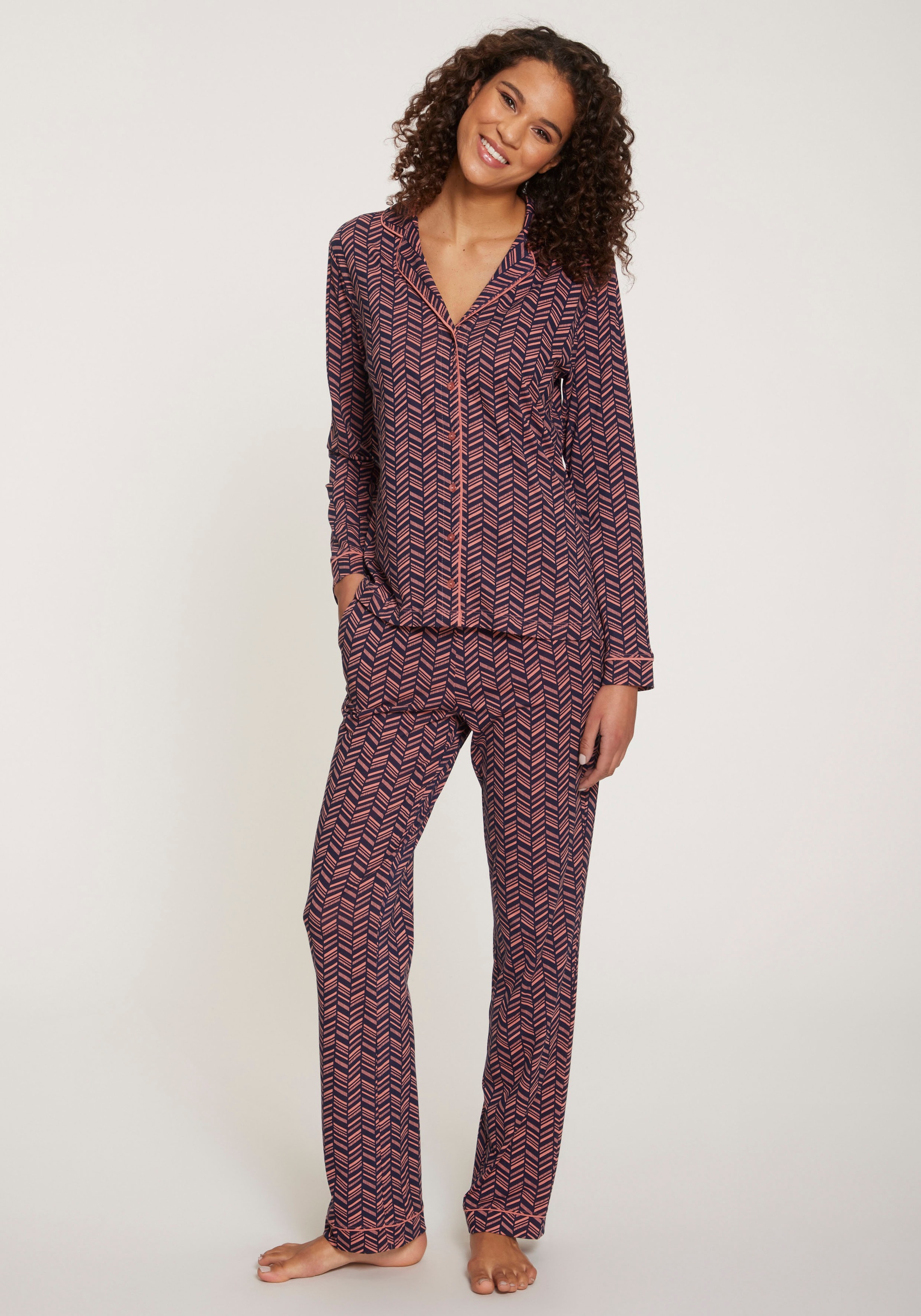 Vivance Dreams Pyjama 2 tlg. mit kreativen Mustern