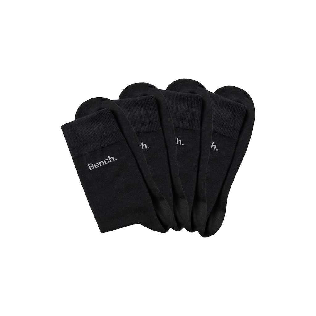 Bench. Basicsocken, (Packung, 4 Paar), in angenehm weicher Markenqualität