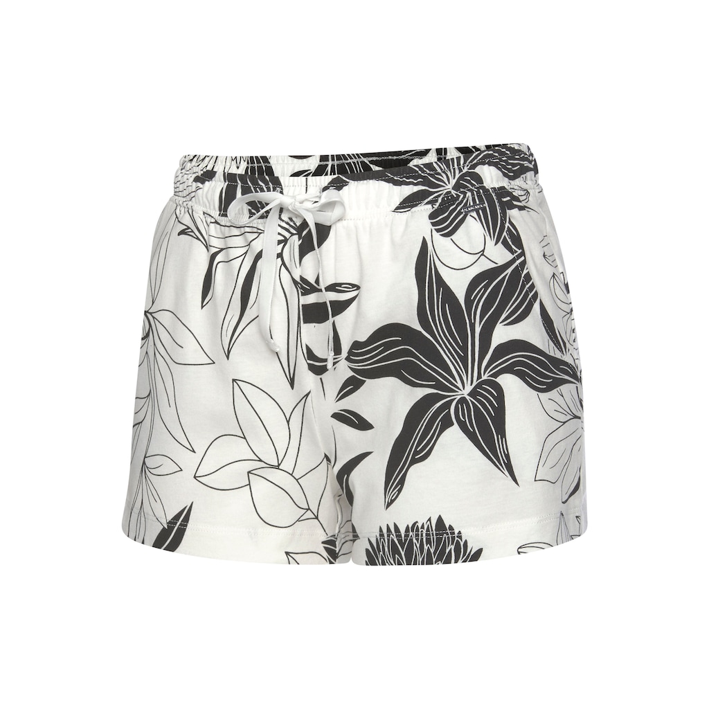 LASCANA Schlafshorts, mit floralem Druck