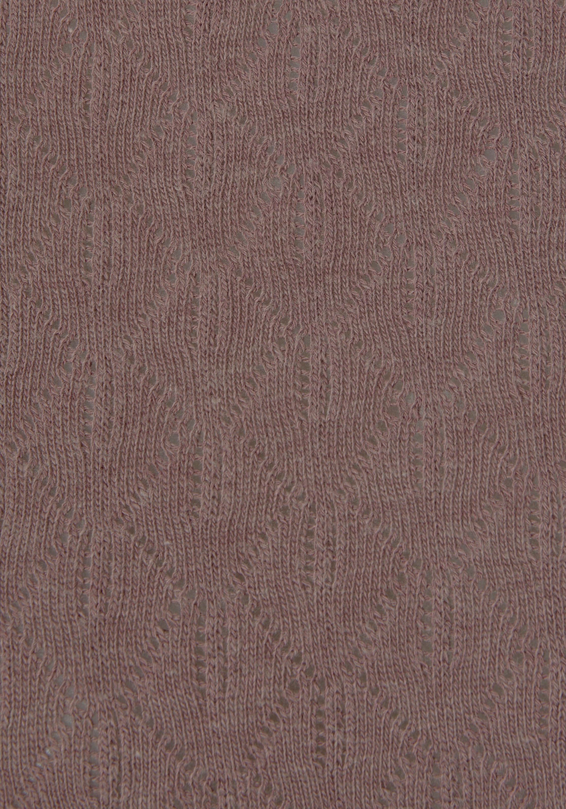 Vivance Langarmshirt »mit modischem Ajour-Muster«, aus weichem Baumwollstrick