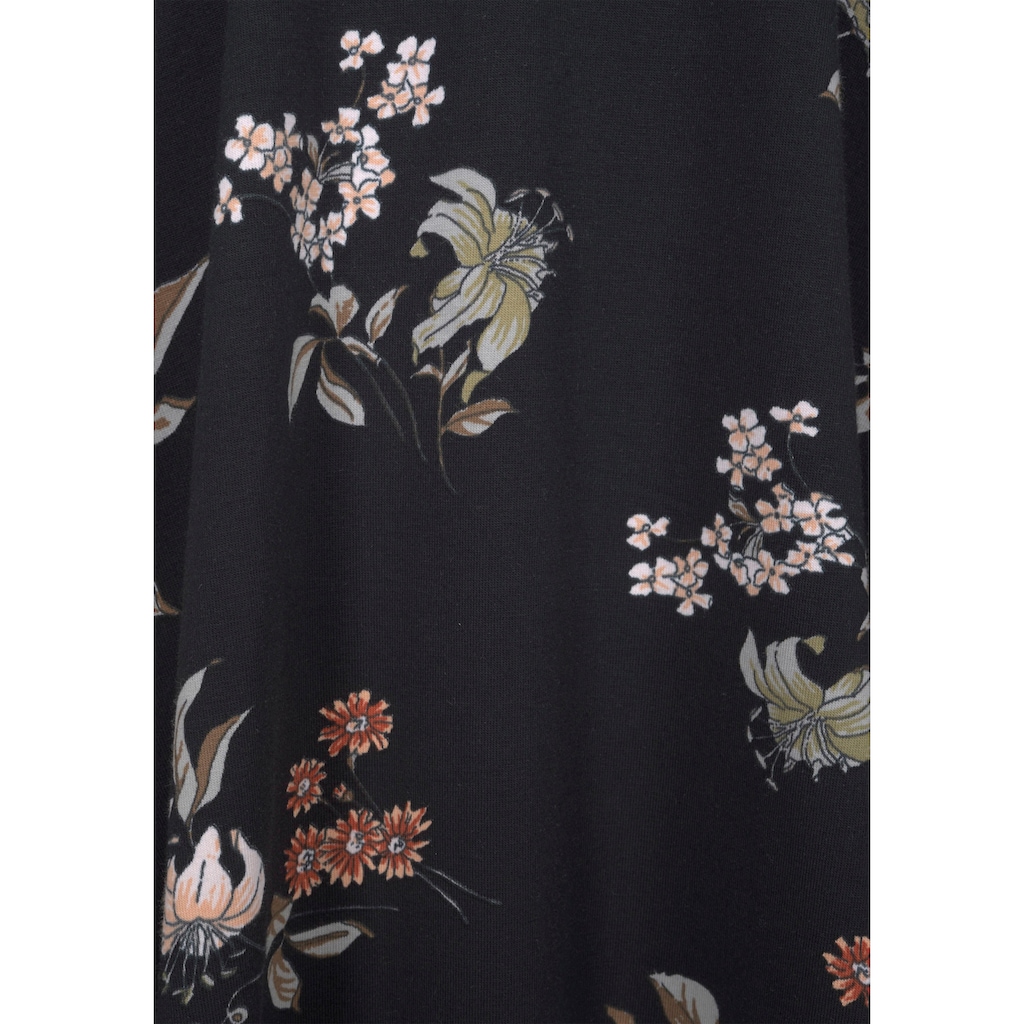 Beachtime Strandkleid, mit Blumenprint, Minikleid, Sommerkleid aus Baumwolle