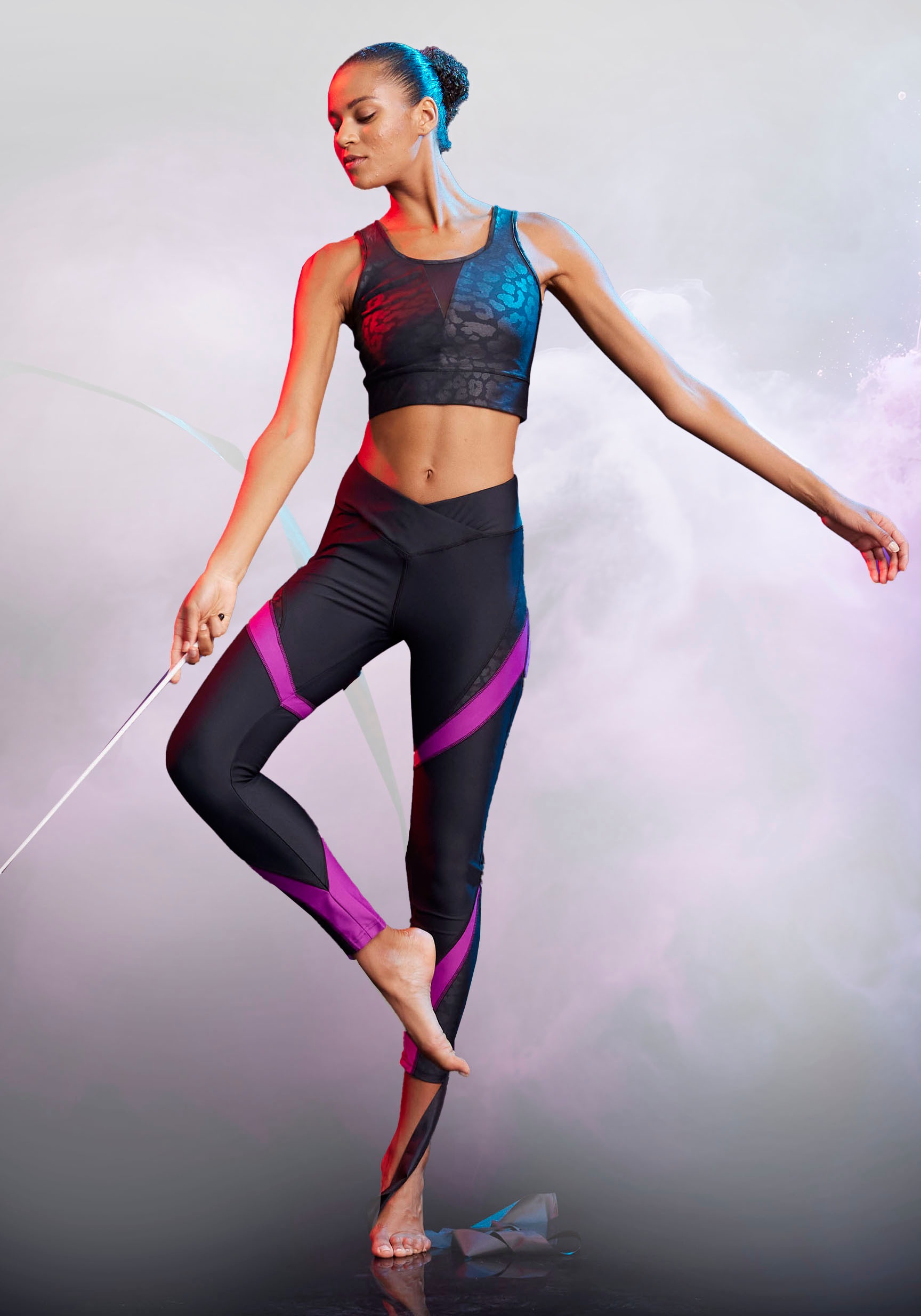 LASCANA ACTIVE Crop-Top mit Leodruck
