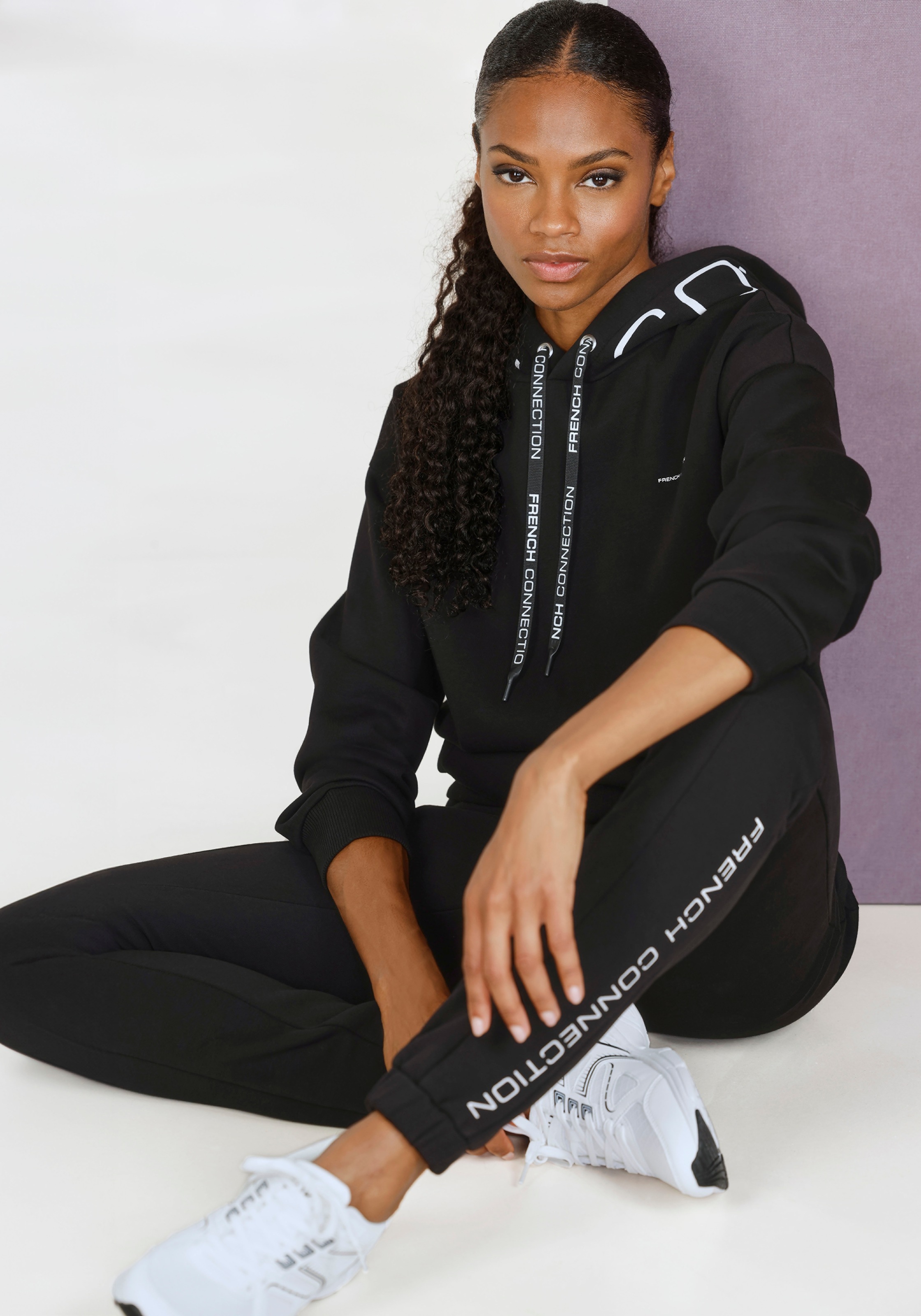 French Connection Kapuzenpullover mit Logodruck