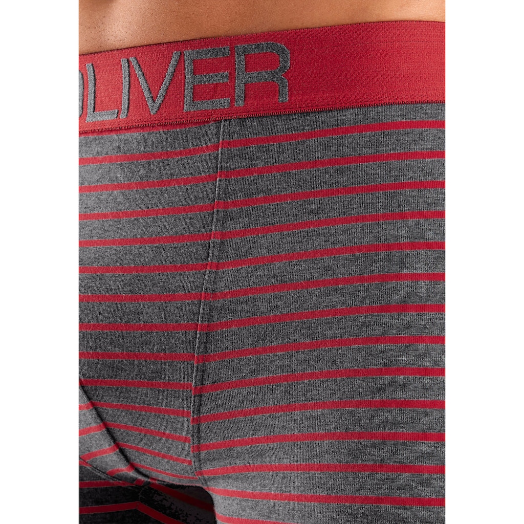 s.Oliver Boxer »Boxershorts für Herren«, (Packung, 4 St.), mit kontrastfarbenem Webbund