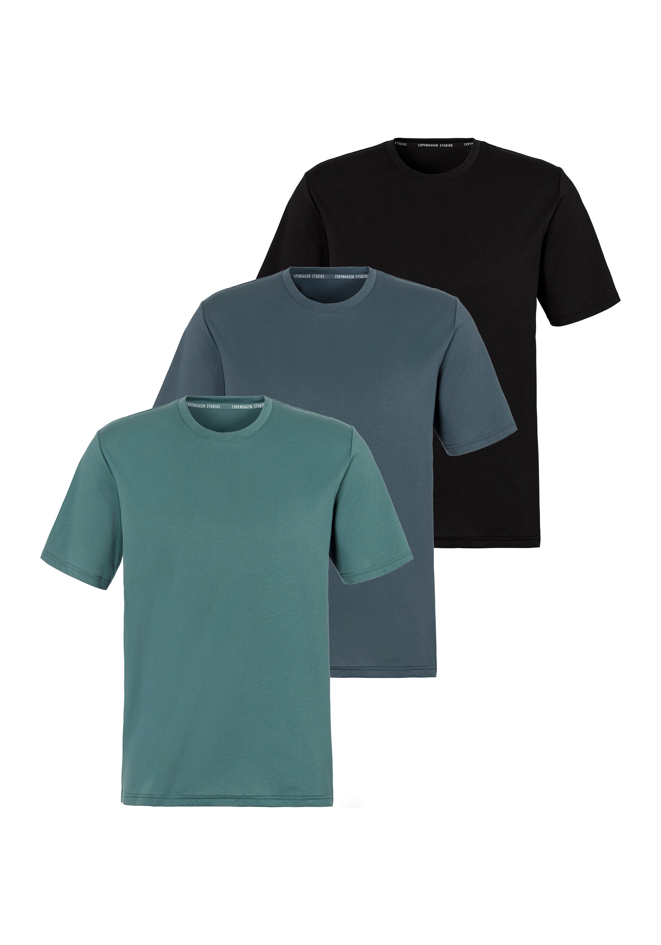 Copenhagen Studios T-Shirt Packung, 3er-Pack, 3 Stk. Unterziehshirt aus hochwertiger Bio-Baumwolle
