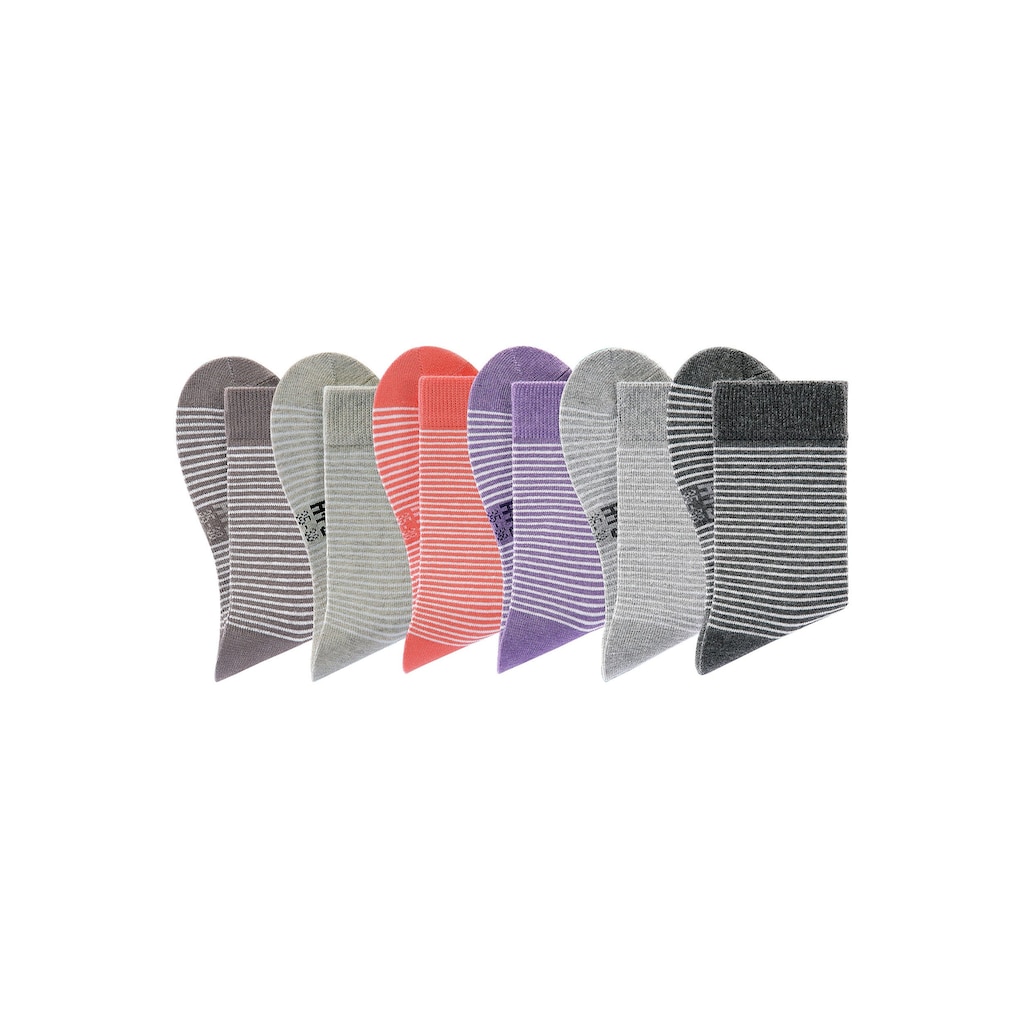 H.I.S Socken, (Packung, 6 Paar), mit druckfreiem Bündchen